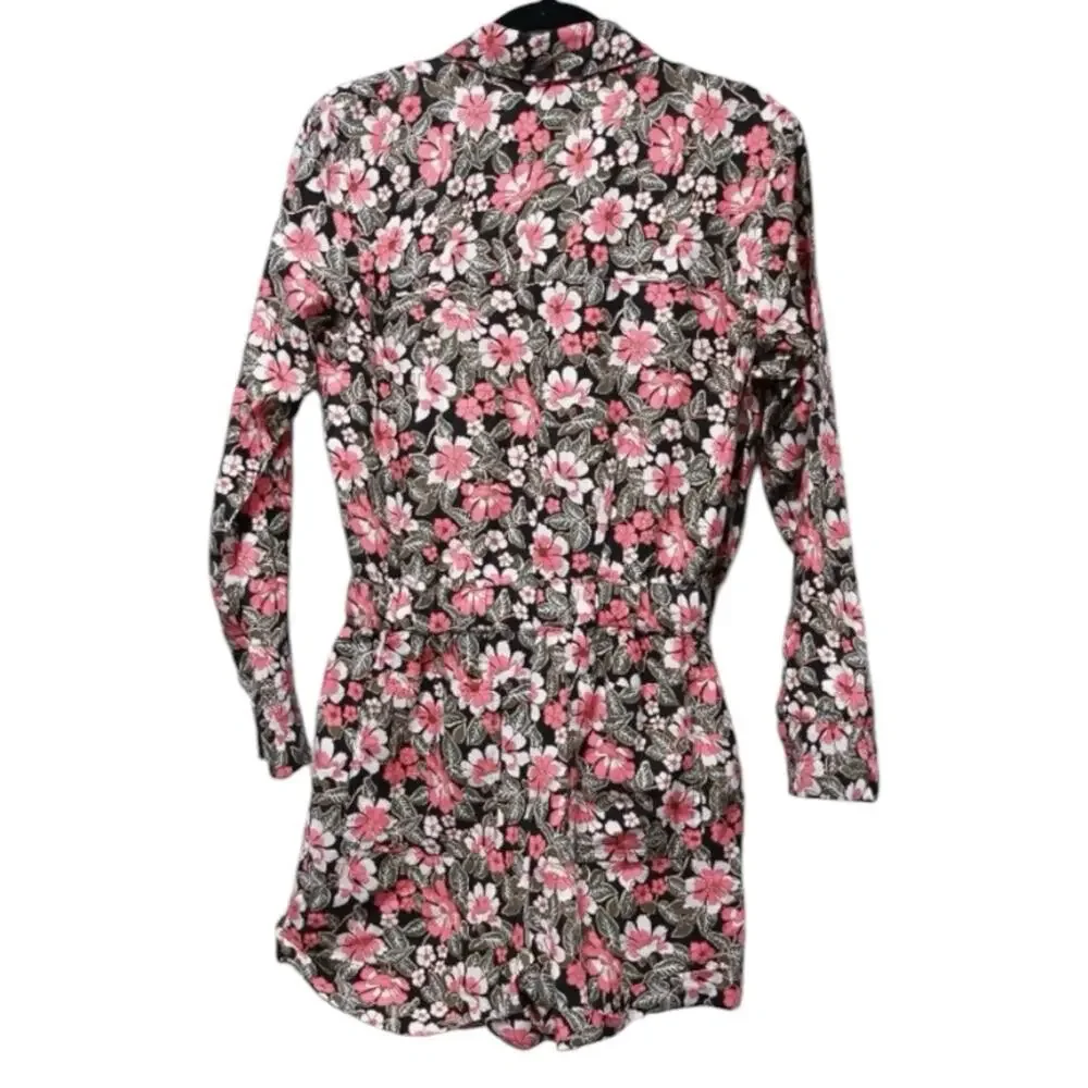 Outerknown Hawaiian Floral Print Linen Blend Shortall Romper Women’s XS NEW
